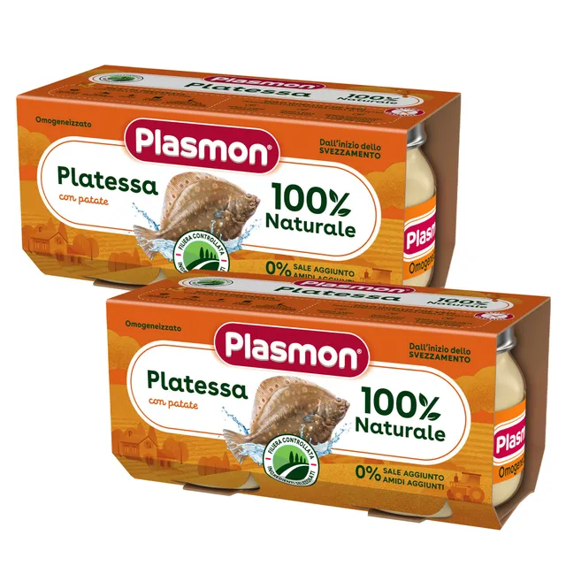 plasmon-omogeneizzato-pesce-platessa-e-patate-lot-2x-2x80g-plie image 1