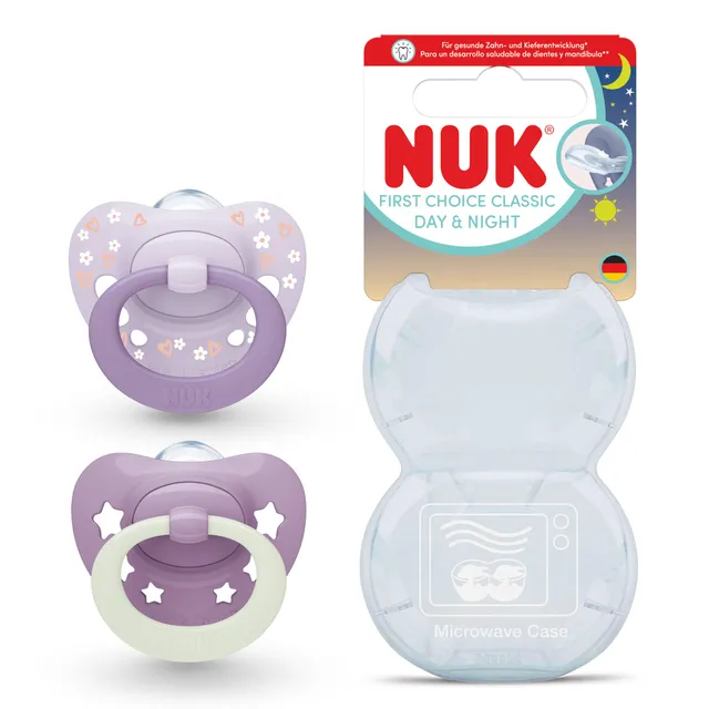 nuk-first-choice-classic-night-sucettes-0-6-mois-lot-de-2-2 image 1