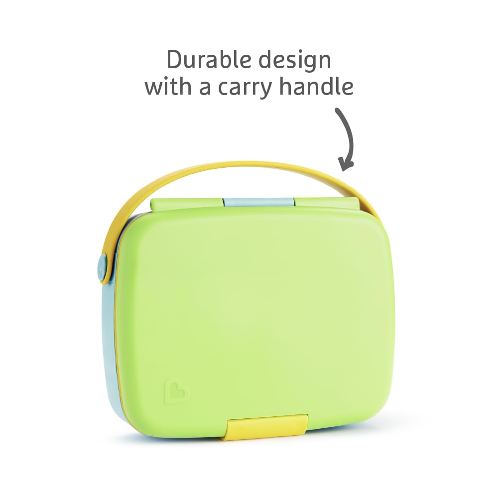 munchkin-bento-bo-te-lunch-5-compartiments-avec-couverts-inox-verte image 4