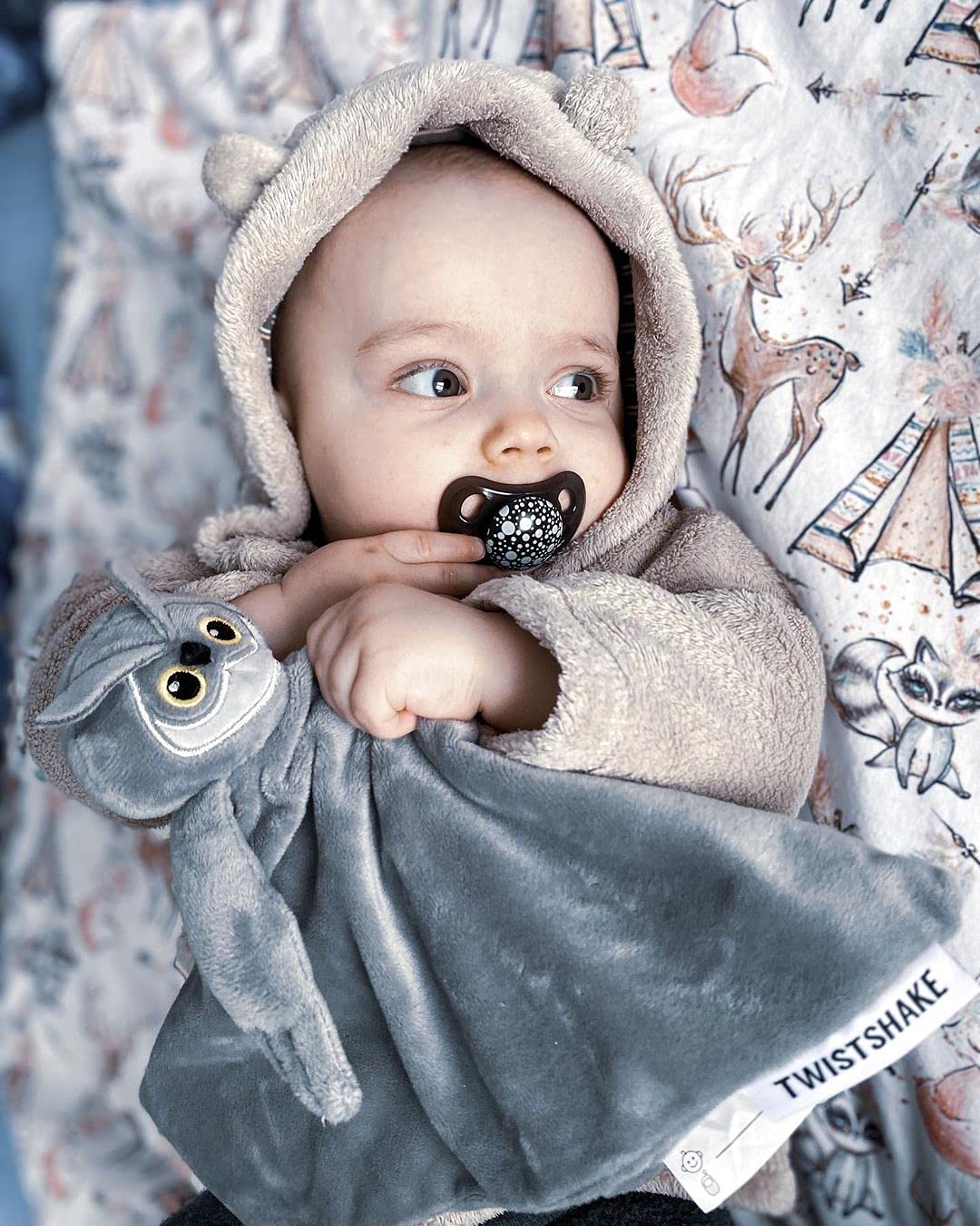 twistshake-doudou-peluche-hibou-mouchoir-plat-19-x-12-cm-d-s-la-naissance image 3