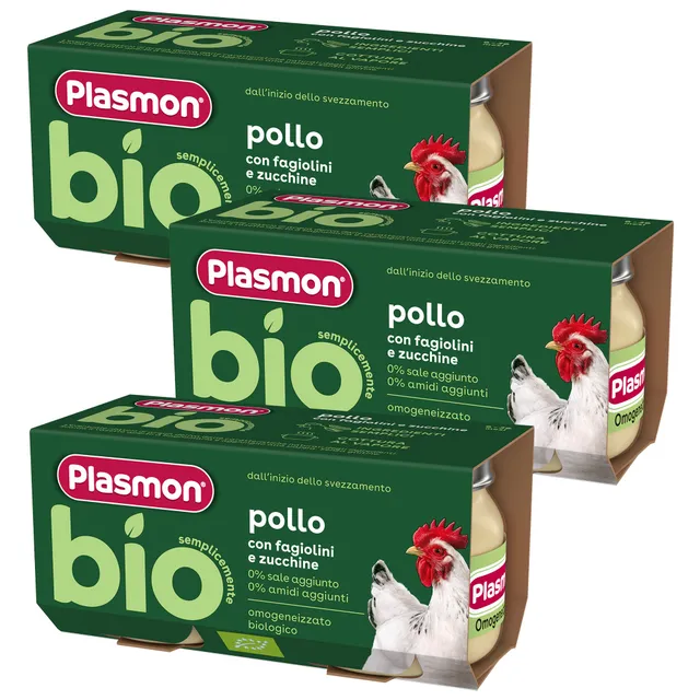 plasmon-bio-omogeneizzato-poulet-bio-3x2x80-g image 1