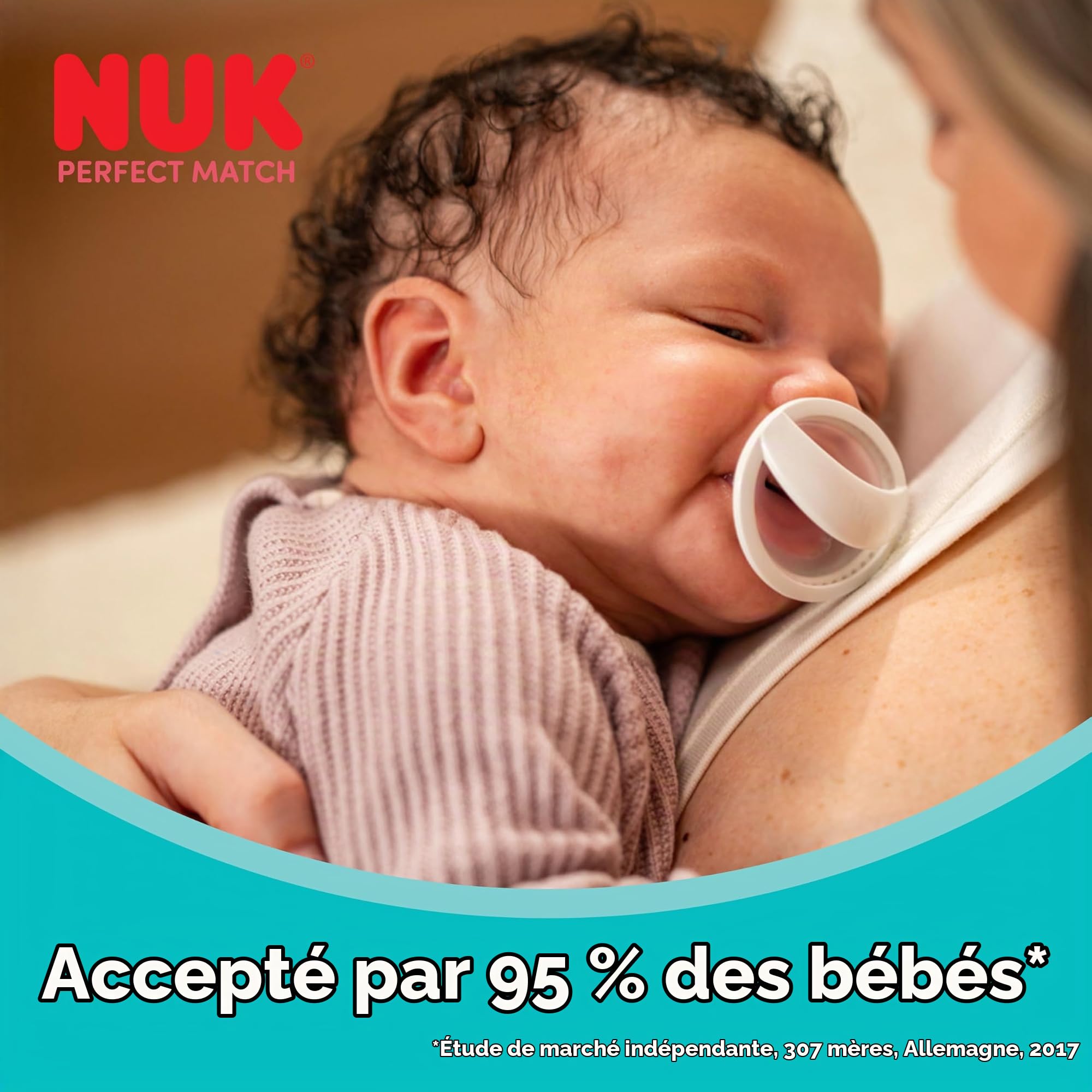 nuk-perfect-match-sucette-b-b-0-6-mois-beige-rouge-lot-de-2 image 3