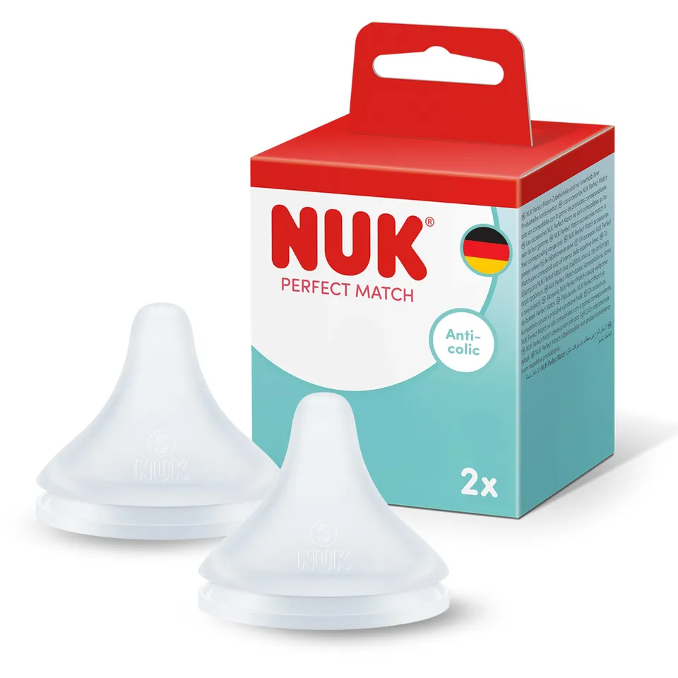 nuk-perfect-match-t-tines-biberon-silicone-moyen-3-mois-et-lot-de-2 image 1