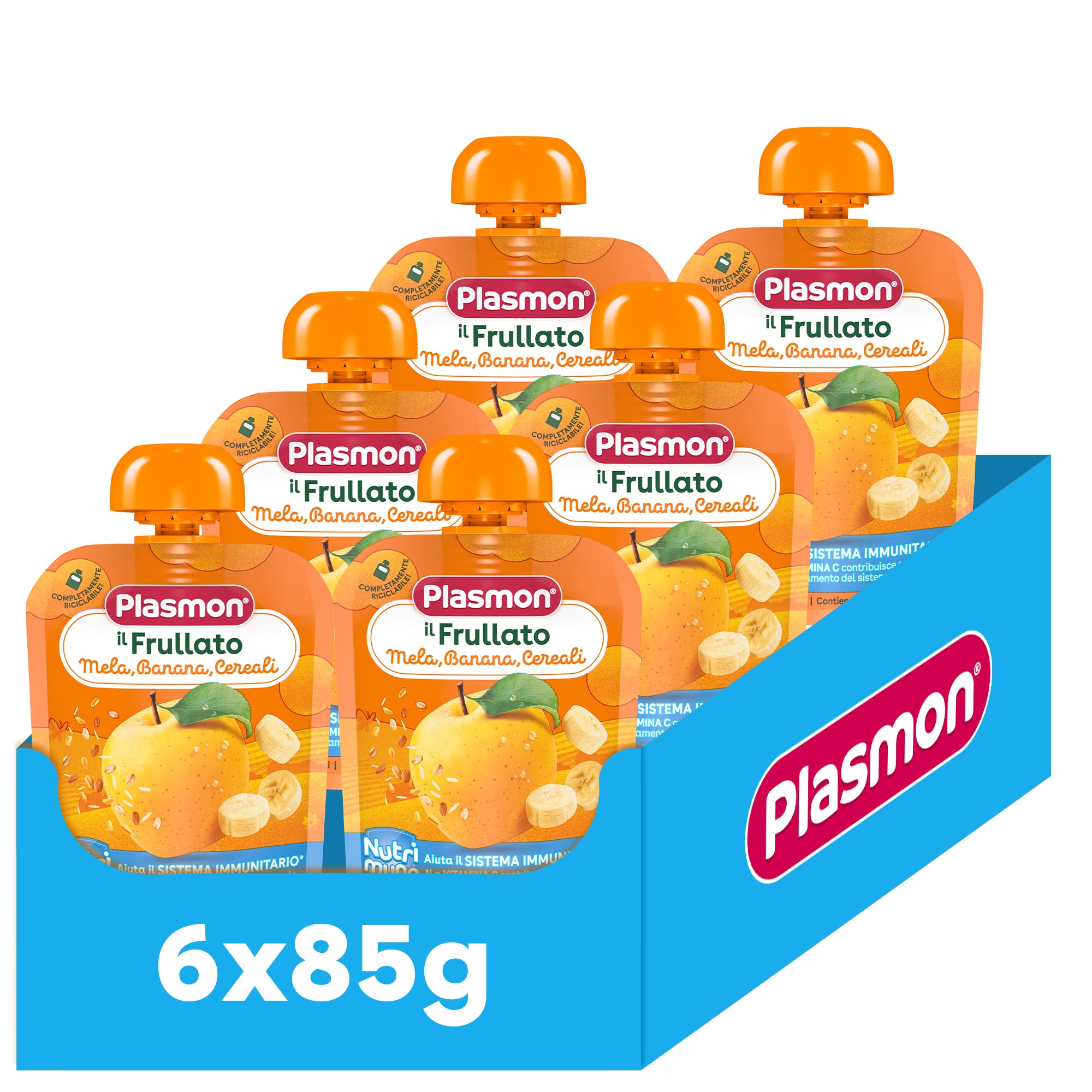plasmon-il-frullato-mela-banana-e-cereali-6-x-85-g-d-s-sevrage image 1