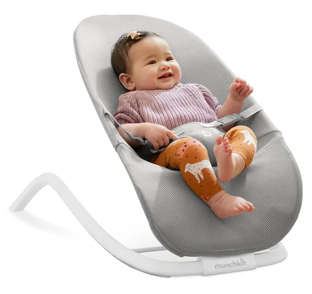 munchkin-bascule-rocker-printemps-2-en-1-transat-b-b-gris image 1