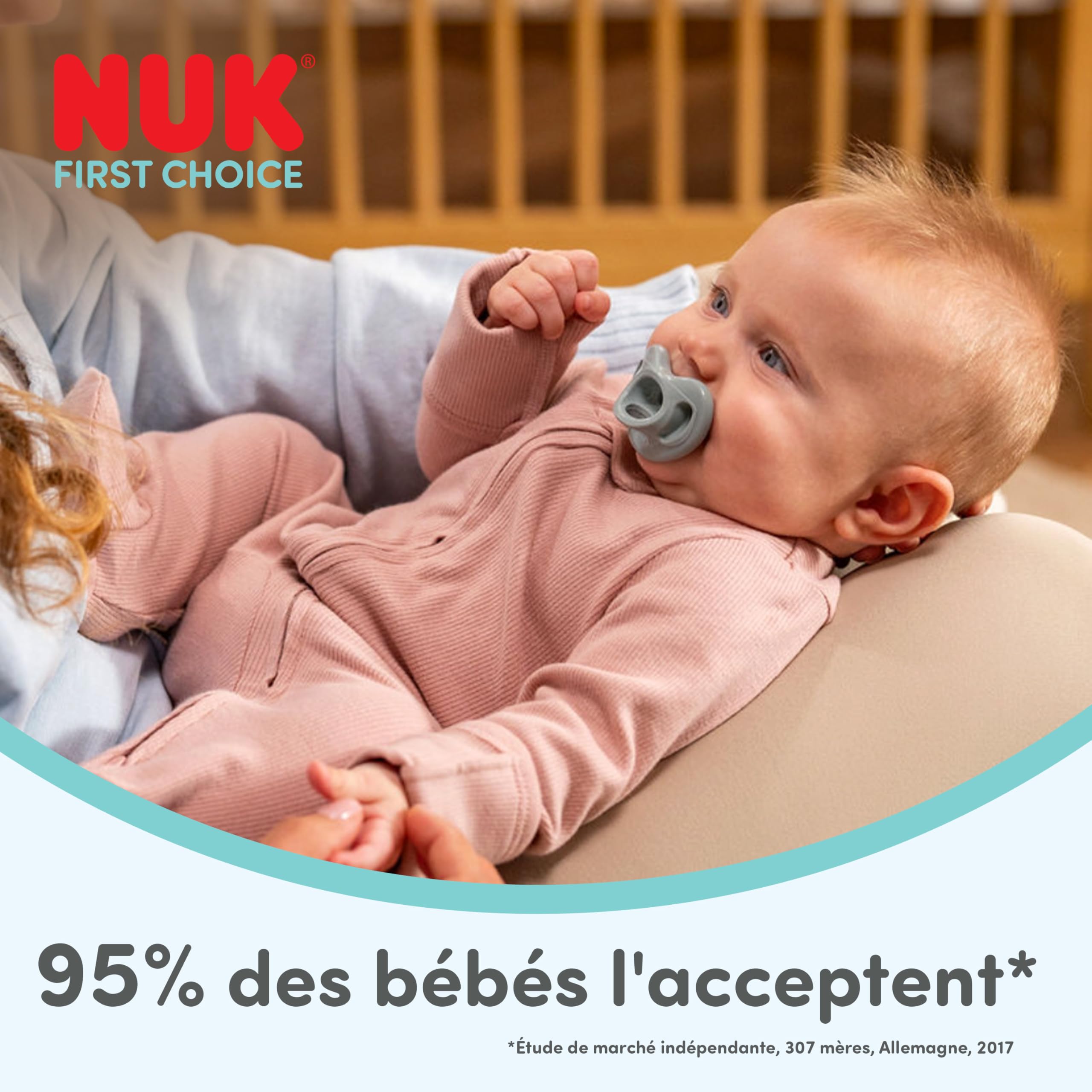 nuk-first-choice-soft-sucettes-b-b-0-6-mois-silicone-vert-bleu-lot-de-2 image 2
