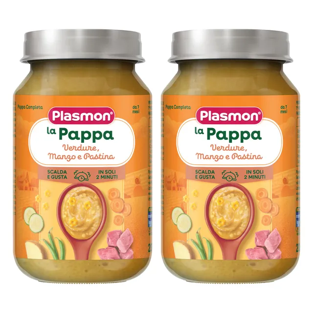 plasmon-la-pappa-verdure-manzo-e-pastina-plat-b-b-2-x-200-g image 1