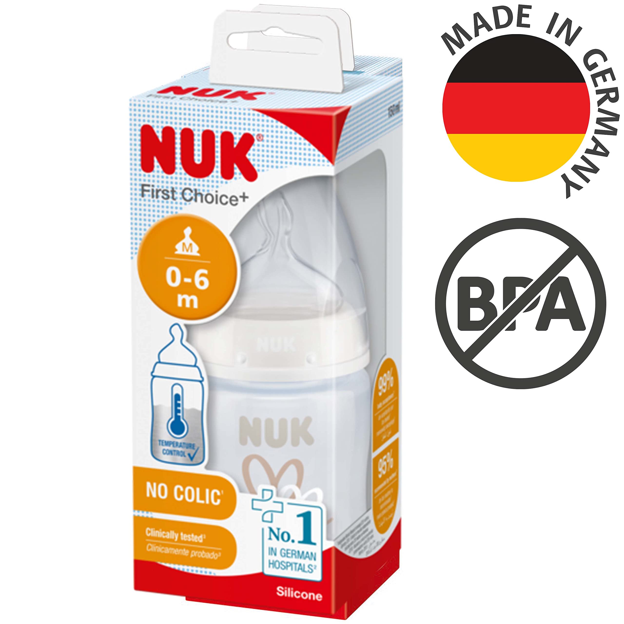 nuk-first-choice-biberon-150-ml-0-6-mois-contr-le-de-temp-rature-t-tine-silicone image 7