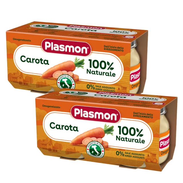 plasmon-omogeneizzato-verdura-carota-pur-e-carotte-b-b-2x2x80g image 1