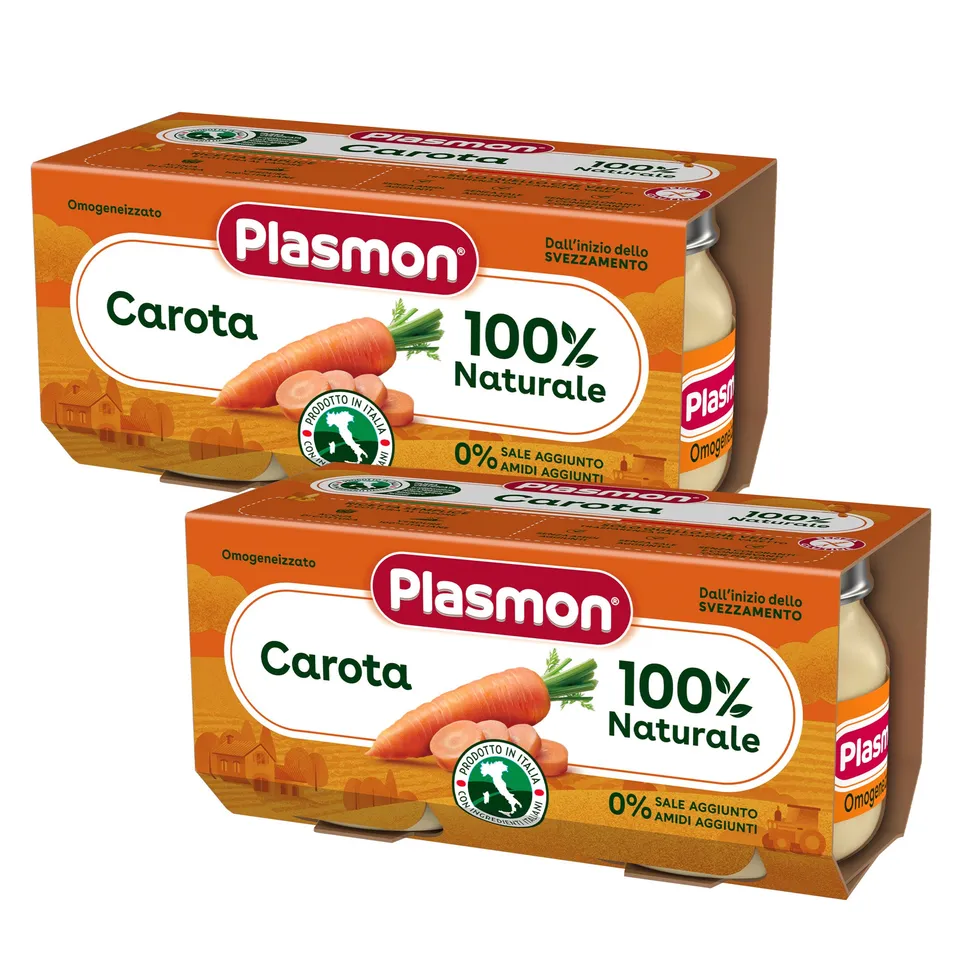 plasmon-omogeneizzato-verdura-carota-pur-e-carotte-b-b-2x2x80g image 1
