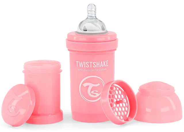 twistshake-biberon-anti-colique-180-ml-rose-0-mois image 1