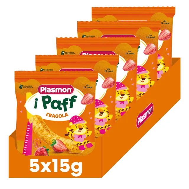 plasmon-snack-i-paff-fraise-5x15g image 1