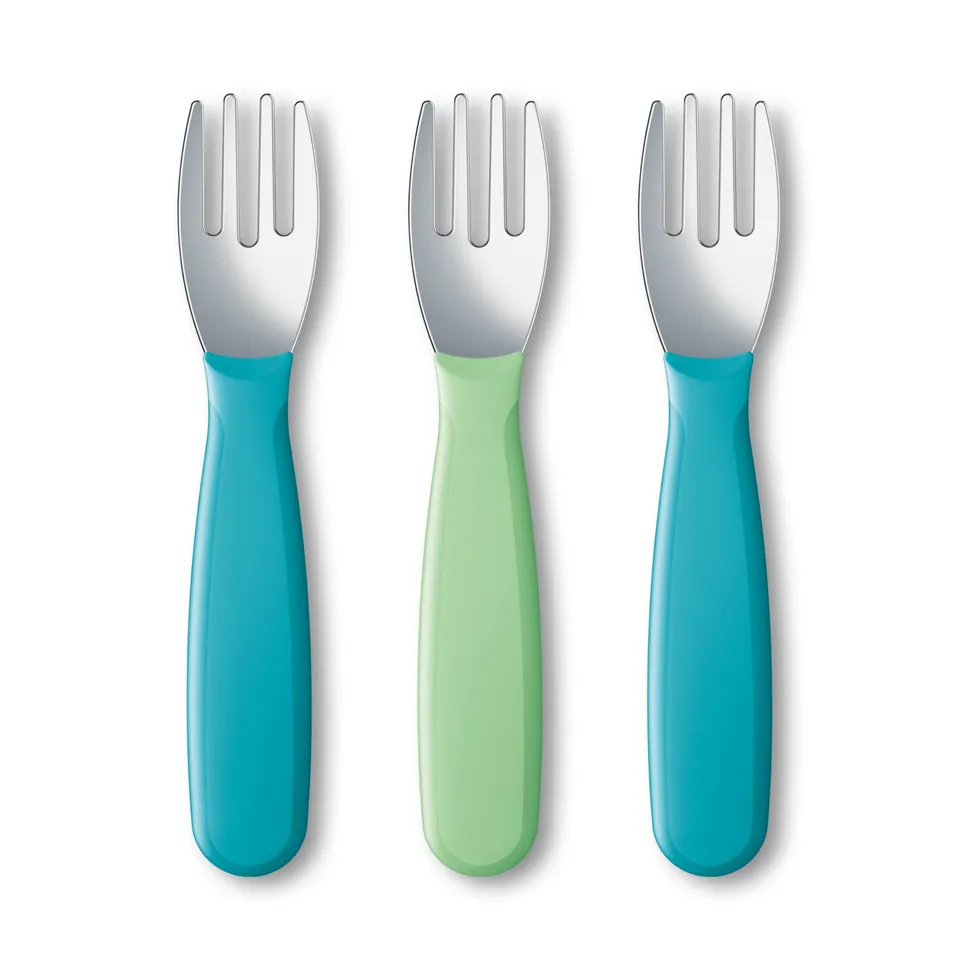 nuk-kiddy-lot-de-3-fourchettes-enfant-18-mois-inox image 1