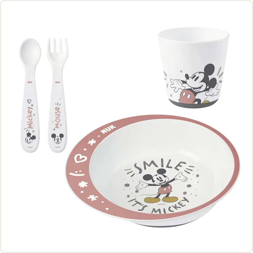 nuk-ensemble-vaisselle-b-b-disney-mickey-mouse-6-mois-assiette-fourchette-cuill- image 1