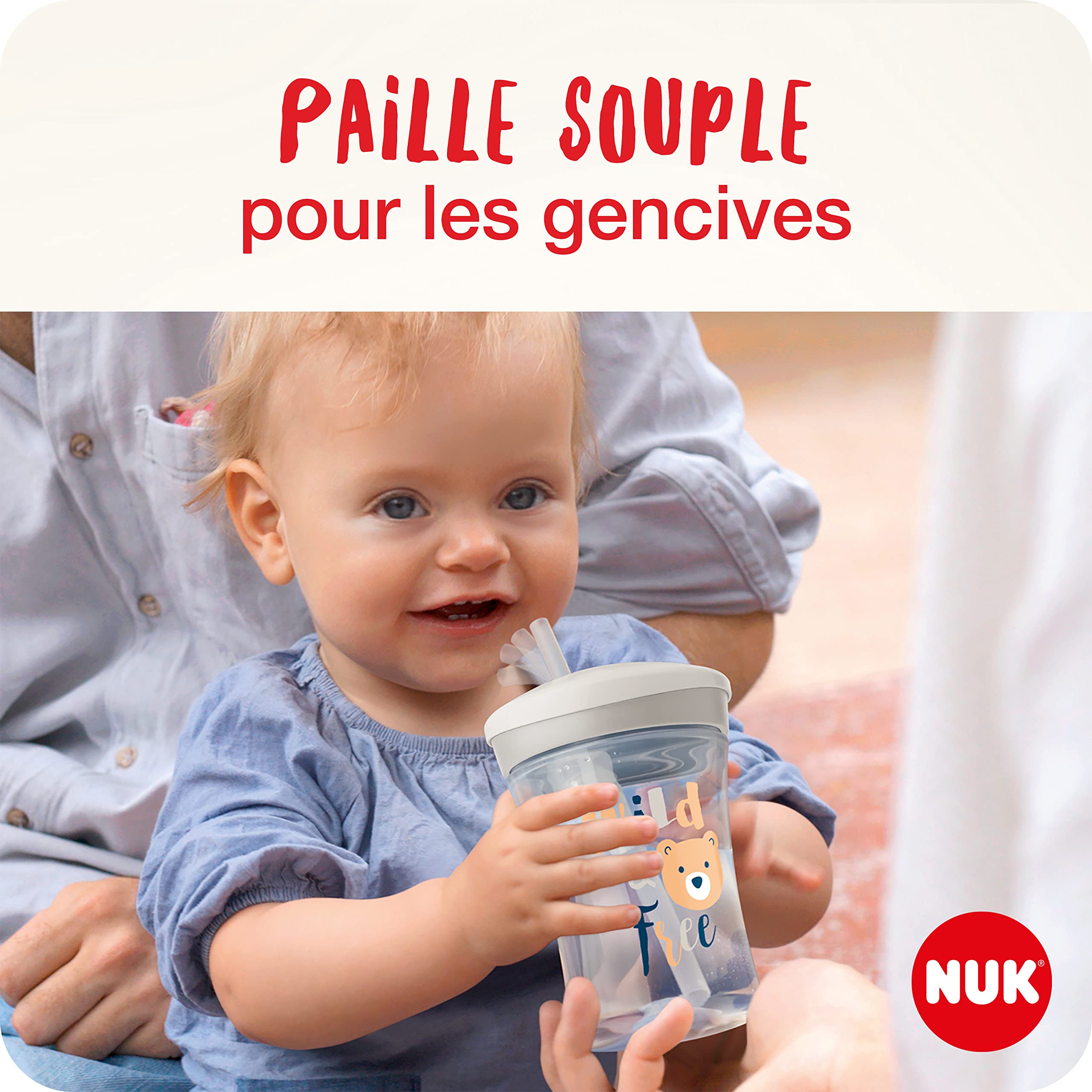 nuk-action-cup-tasse-d-apprentissage-230-ml-rose-effet-cam-69on-paille-souple image 2