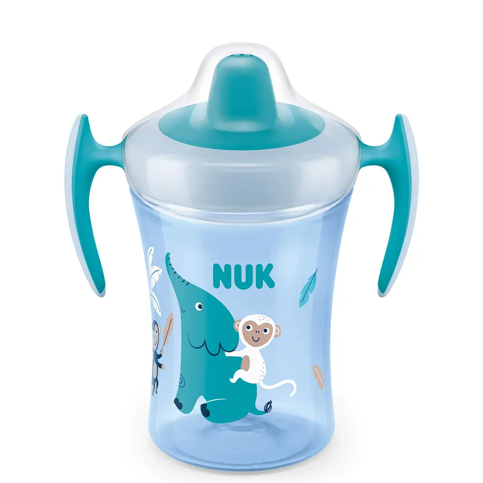 nuk-trainer-cup-tasse-d-apprentissage-antifuite-230-ml-bleu-singe-d-s-6-mois image 1