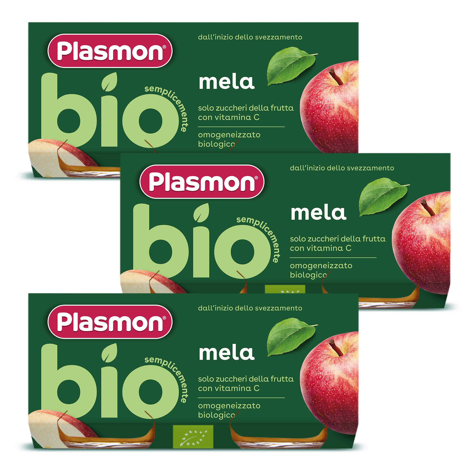 plasmon-bio-petit-pot-fruit-pomme-6x80g-3-packs-de-2x80g image 1