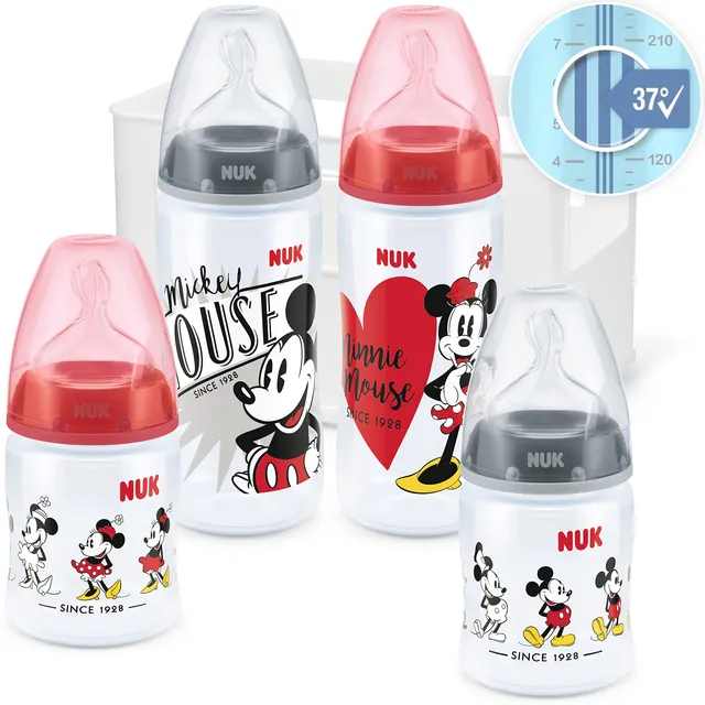 nuk-first-choice-coffret-biberons-nouveau-n-0-6-mois-4-pi-ces-minnie-mickey image 1