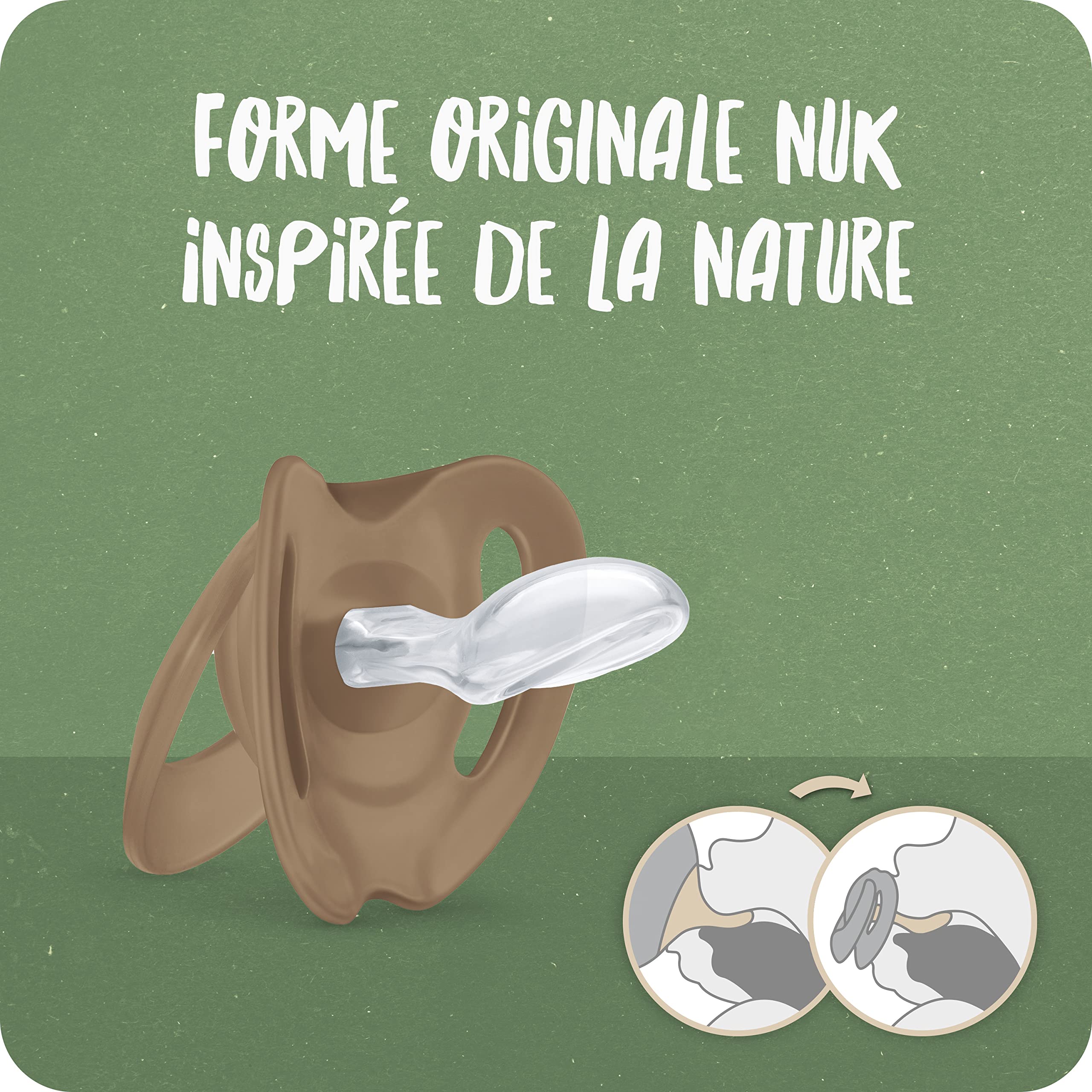nuk-for-nature-lot-de-2-t-tines-silicone-cr-me-0-6-mois image 2