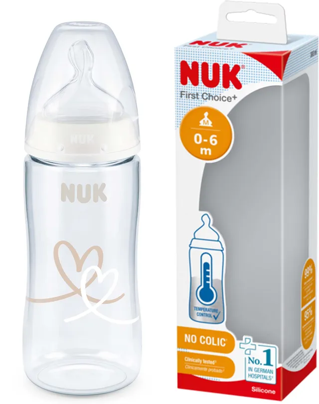 nuk-first-choice-biberon-300-ml-0-6-mois-silicone-anti-coliques image 1