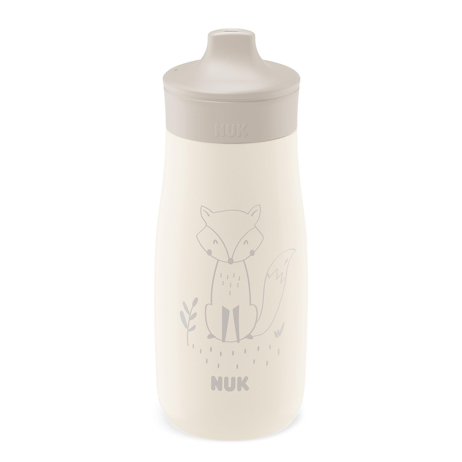 nuk-mini-me-gourde-inox-enfant-300-ml-9-mois-bec-anti-morsures-renard-beige image 3