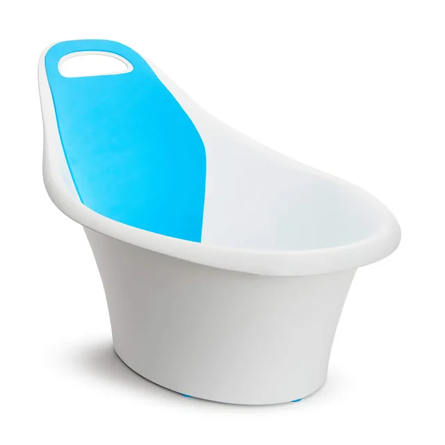 munchkin-sit-and-soak-baignoire-b-b-0-12-mois-blanche-avec-dossier-mousse image 1