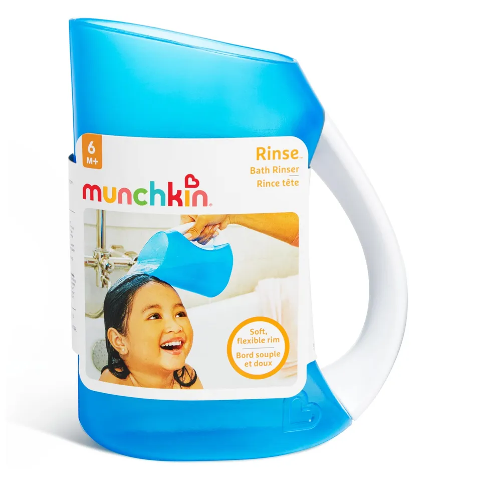 munchkin-rince-cheveux-b-b-pichet-de-bain-bord-souple-avec-poign-e-ergonomique image 1