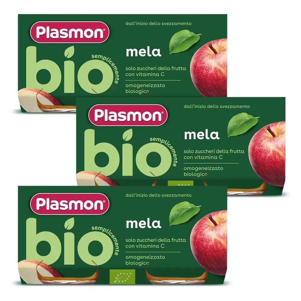 plasmon-bio-petit-pot-fruit-pomme-6x80g-3-packs-de-2x80g image 1