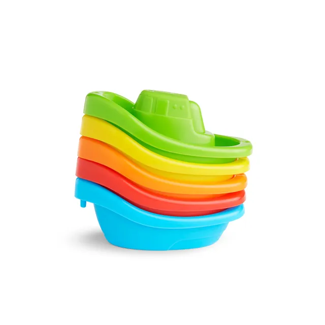 munchkin-flotte-de-5-bateaux-jouet-de-bain-b-b-num-rot-s image 1