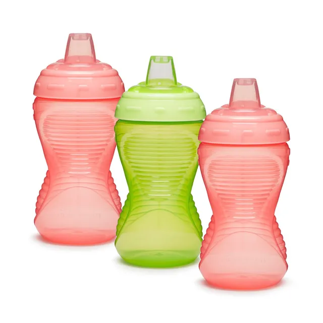 munchkin-mighty-grip-tasse-d-apprentissage-296-ml-lot-de-3-rose-vert image 1