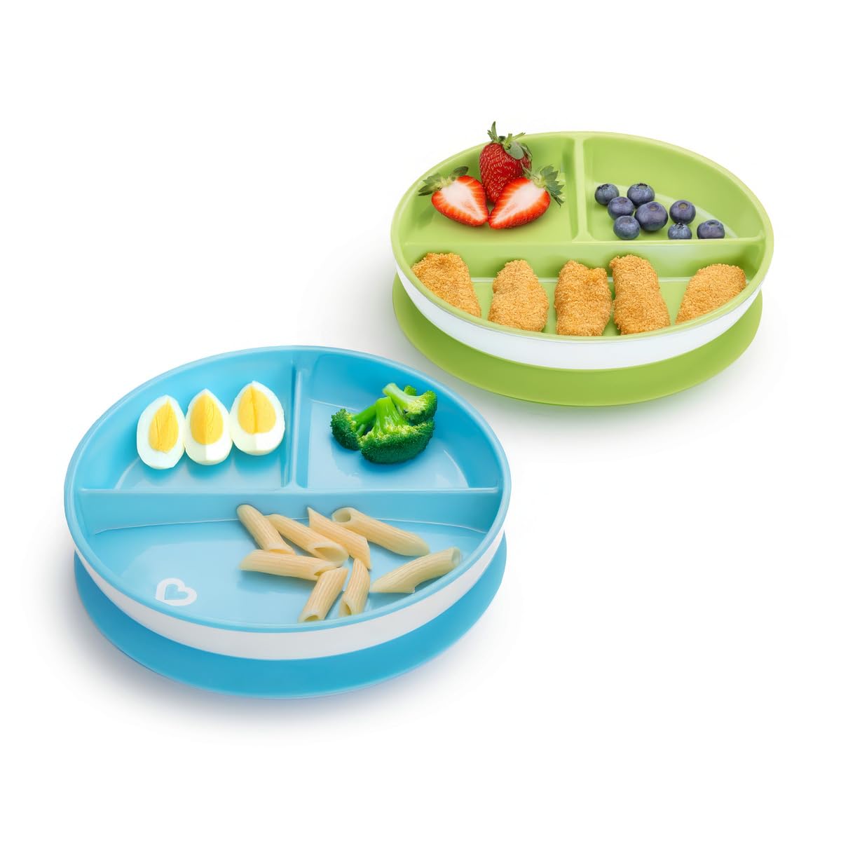 munchkin-set-de-2-assiettes-divis-es-ventouse-b-b-6-mois-bleu-vert image 6