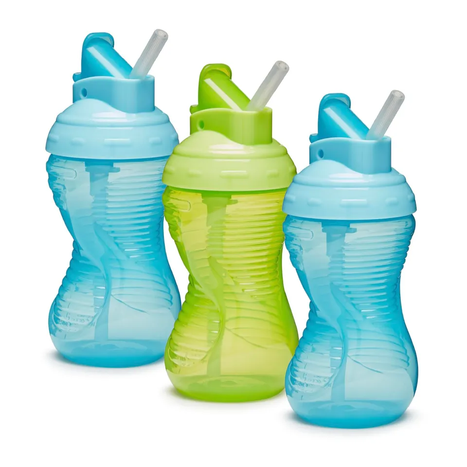 munchkin-mighty-grip-gobelet-paille-296-ml-bleu-et-vert-x3-tasse-apprentissage-1 image 1