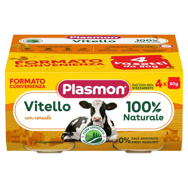 plasmon-omogeneizzato-carne-vitello-e-cereale-petit-pot-b-b-4x80g image 1