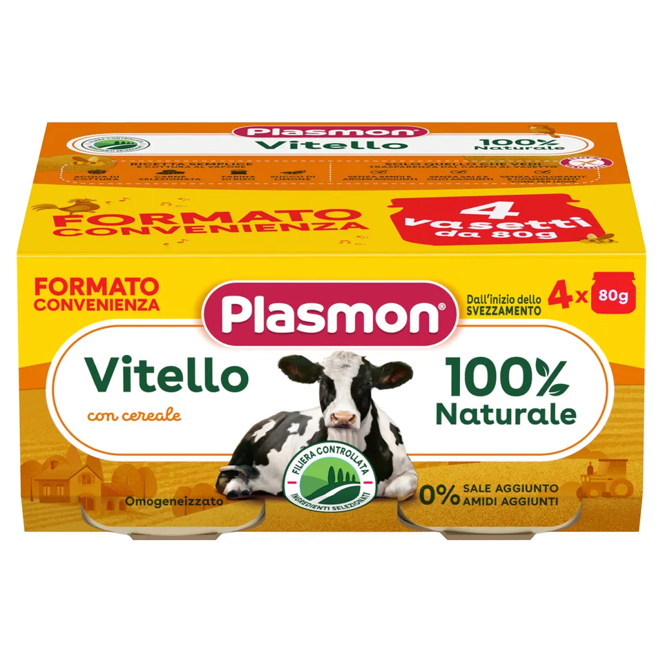 plasmon-omogeneizzato-carne-vitello-e-cereale-petit-pot-b-b-4x80g image 1