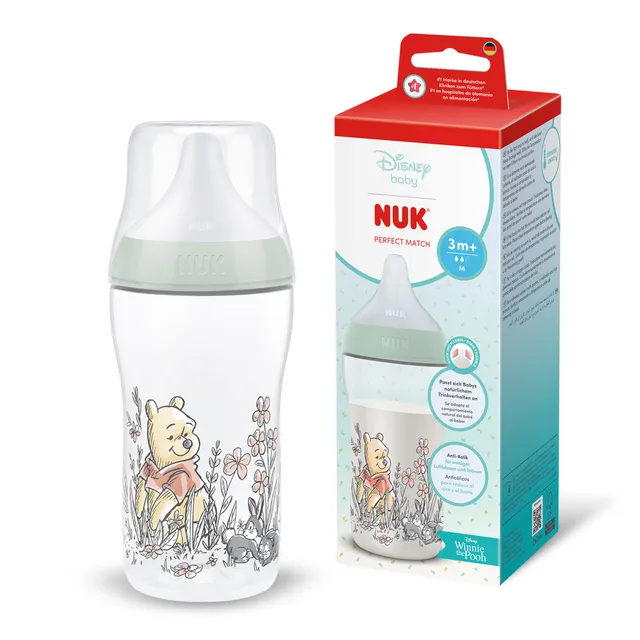 nuk-perfect-match-biberon-anti-colique-260-ml-3-mois-winnie-l-ourson image 1