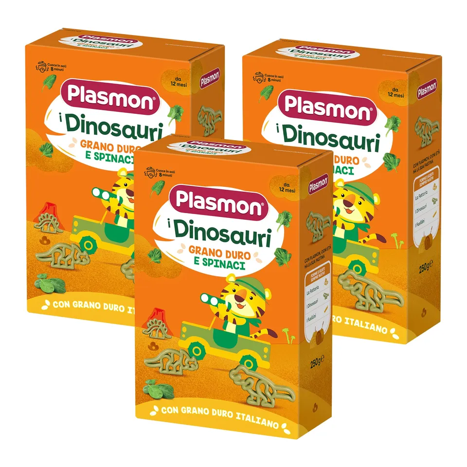 plasmon-pastina-dinosauri-p-tes-enfant-bl-dur-et-pinards-3-x-250g image 1