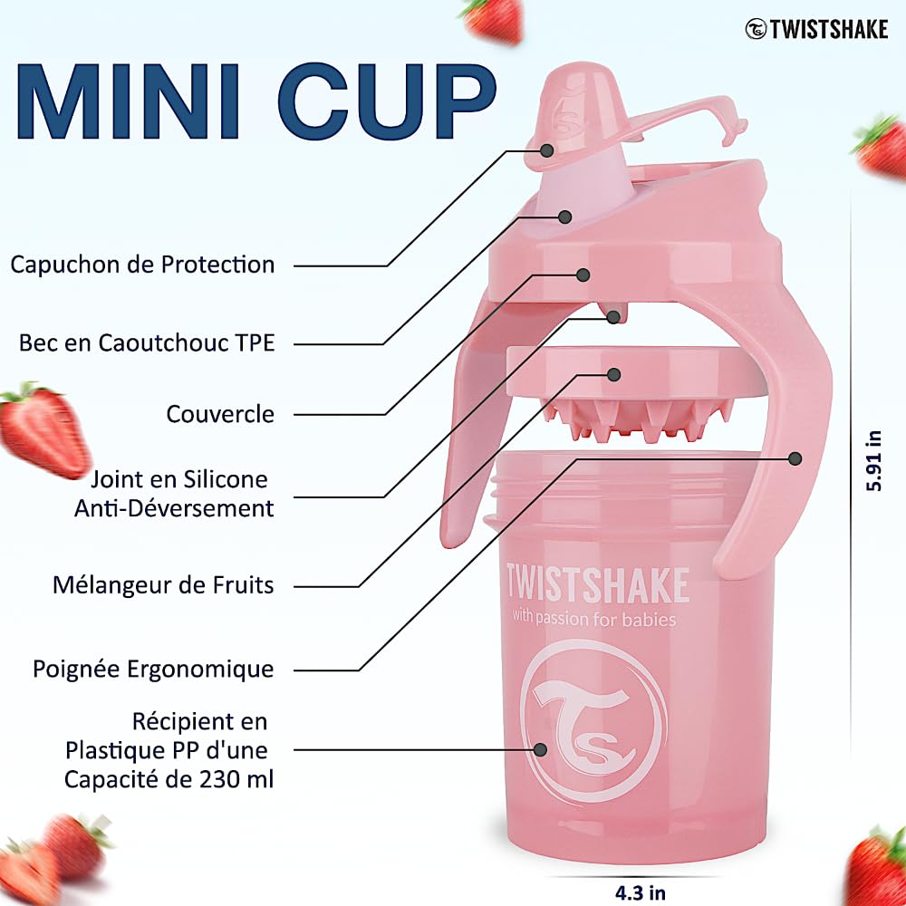 twistshake-set-4-gobelets-b-b-360-mini-paille-kid-rose-pastel image 2