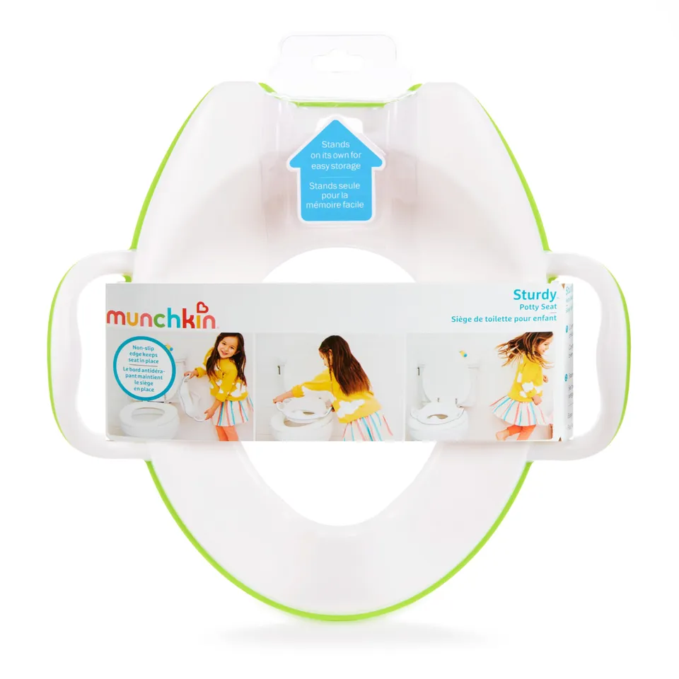 munchkin-sturdy-potty-seat-r-ducteur-wc-enfant-vert-avec-poign-es-et-pieds image 1