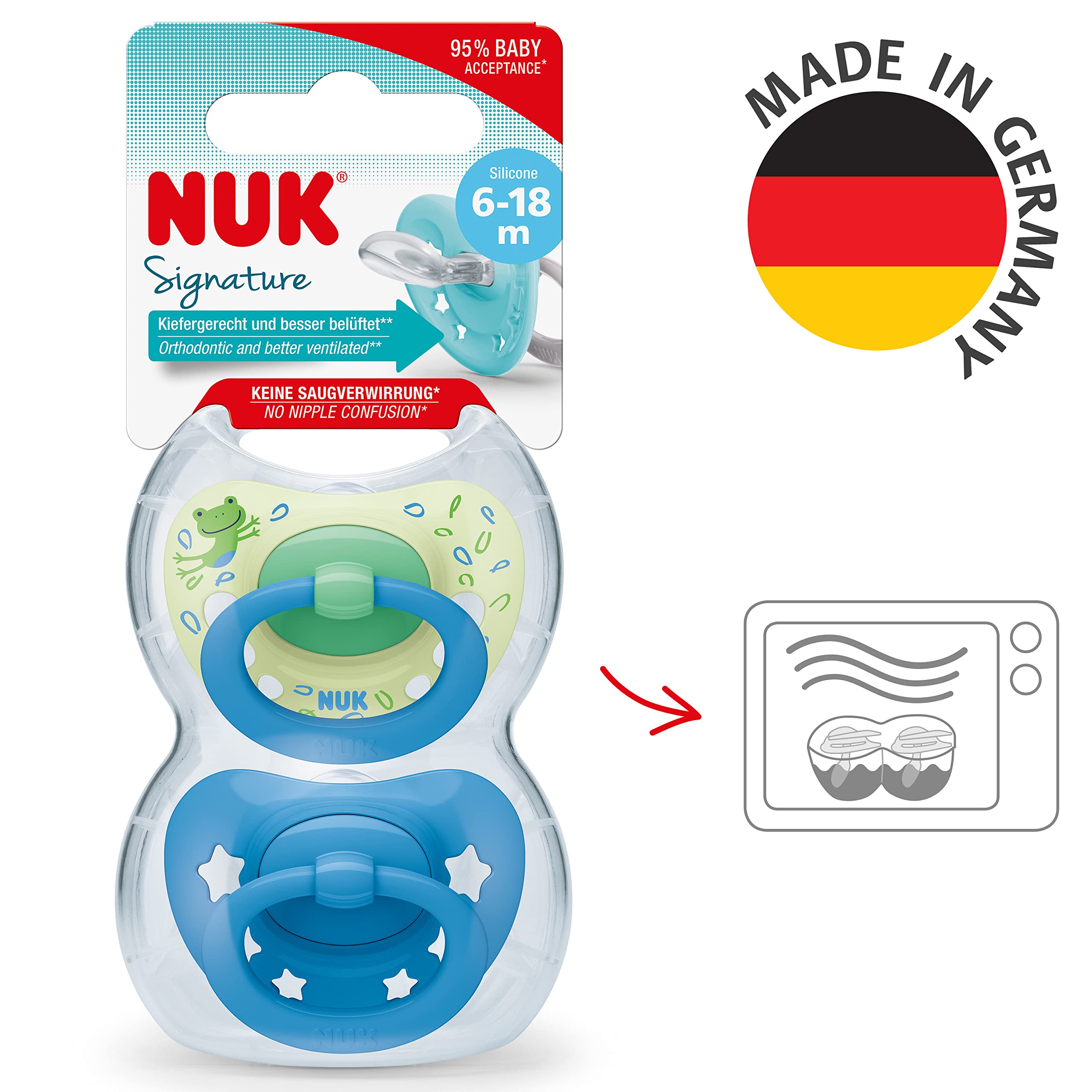 nuk-signature-sucettes-silicone-6-18-mois-bleu-lot-de-2 image 6