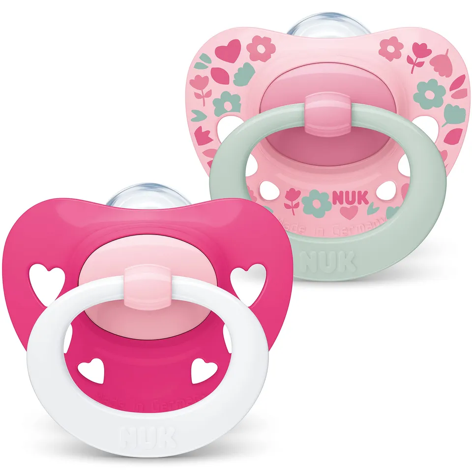 nuk-signature-sucettes-silicone-sans-bpa-6-18-mois-rose-lot-de-2 image 1