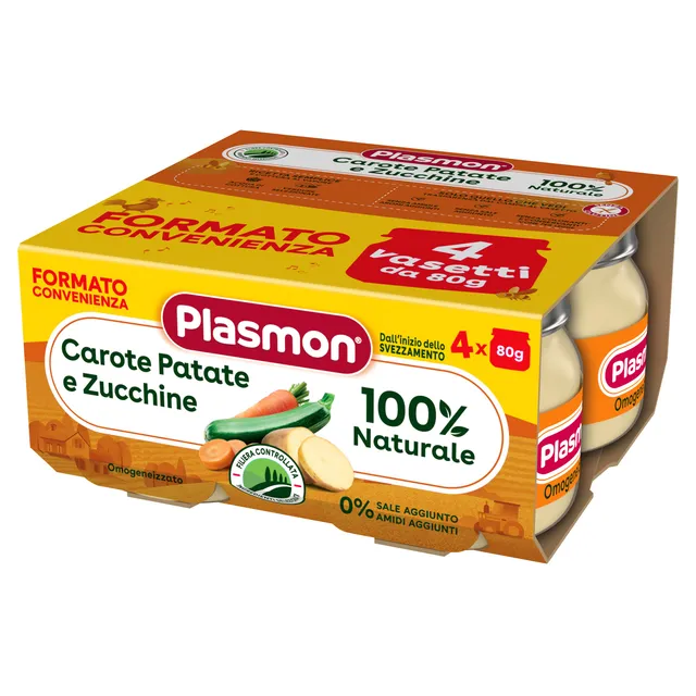 plasmon-omogeneizzato-verdura-carote-patate-zucchine-4x80g image 1