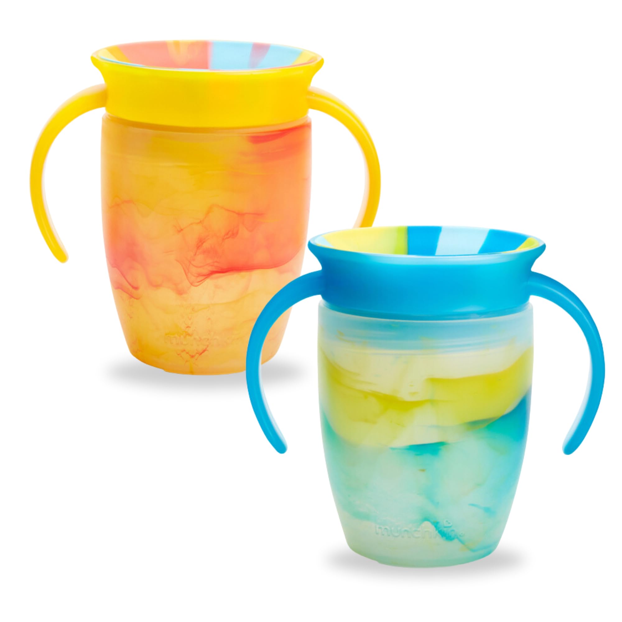 munchkin-miracle-360-tasse-d-apprentissage-6-mois-207-ml-bleu-jaune-lot-de-2 image 1