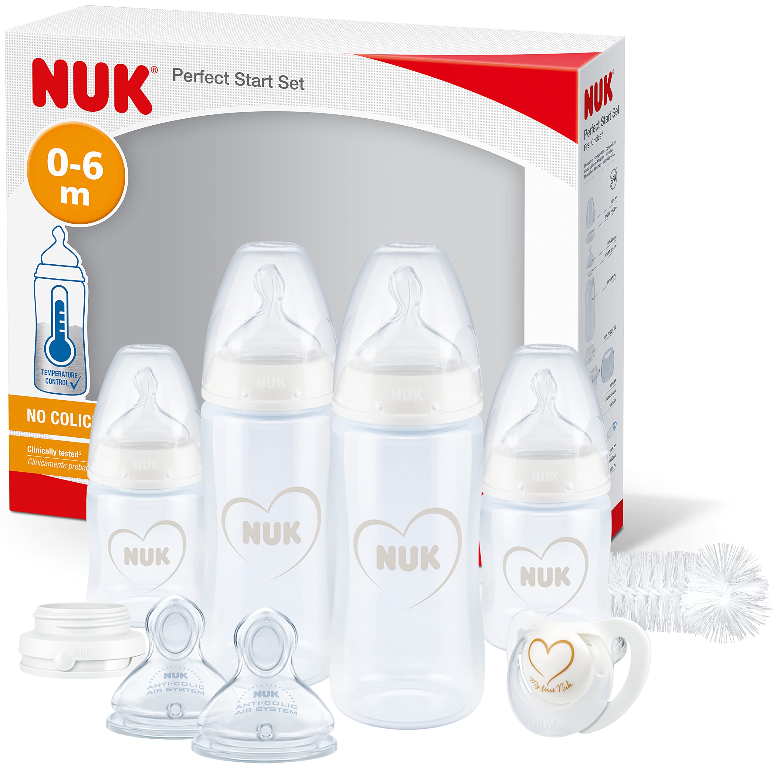 nuk-perfect-start-first-choice-set-10-pi-ces-4-biberons-anti-coliques-0-6-mois image 1