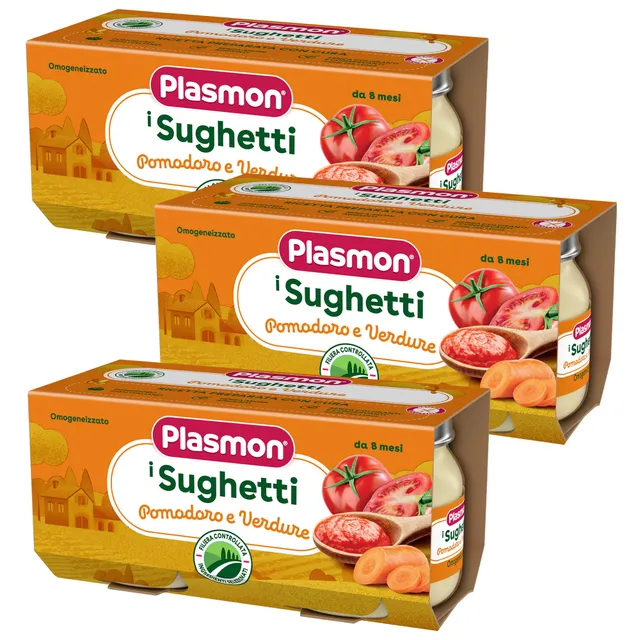 plasmon-sughetti-pomodoro-e-verdure-sauce-rag-manzo-3x-2x80g image 1