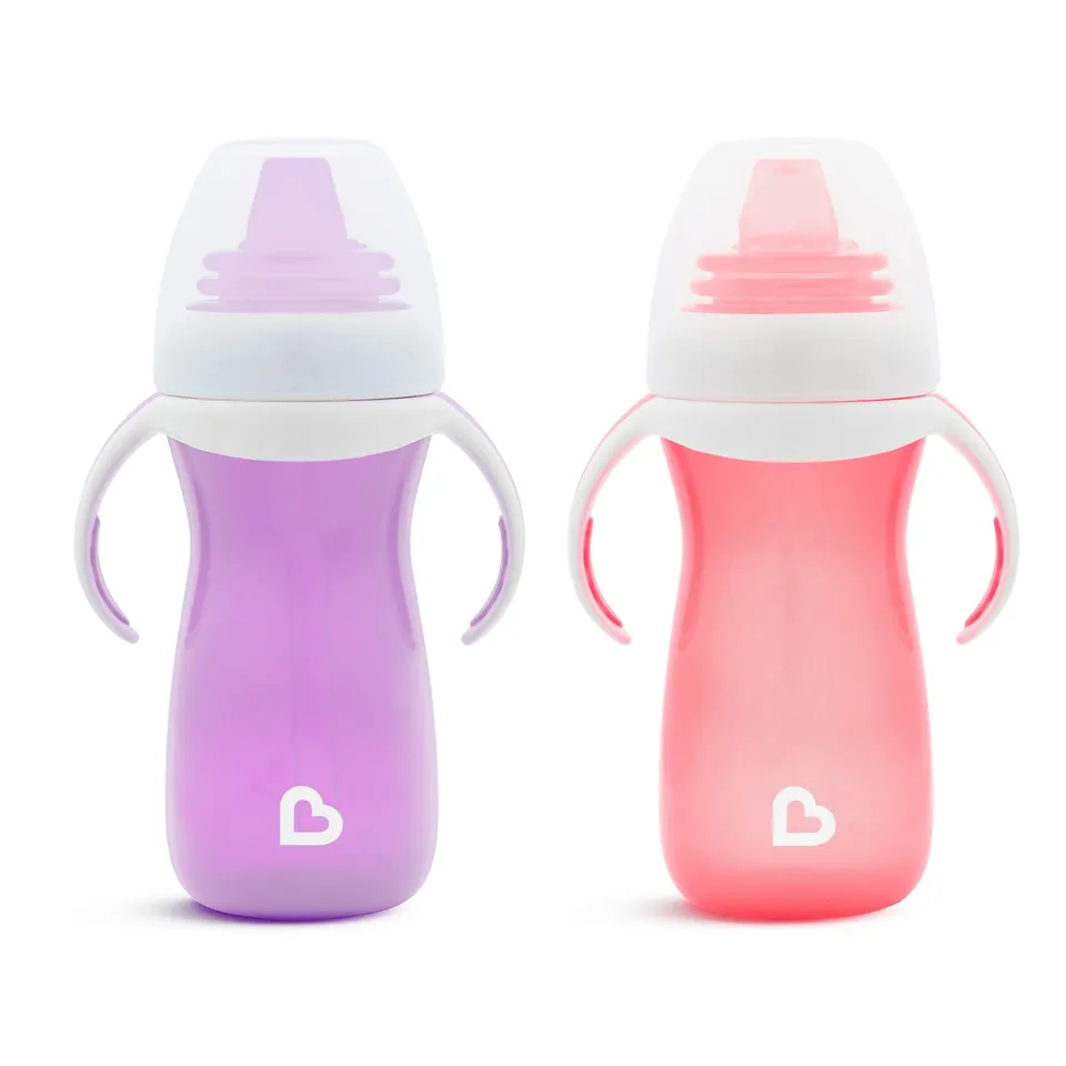 munchkin-gentle-transition-tasse-d-apprentissage-296-ml-lot-de-2-violet-rose-d-s image 1