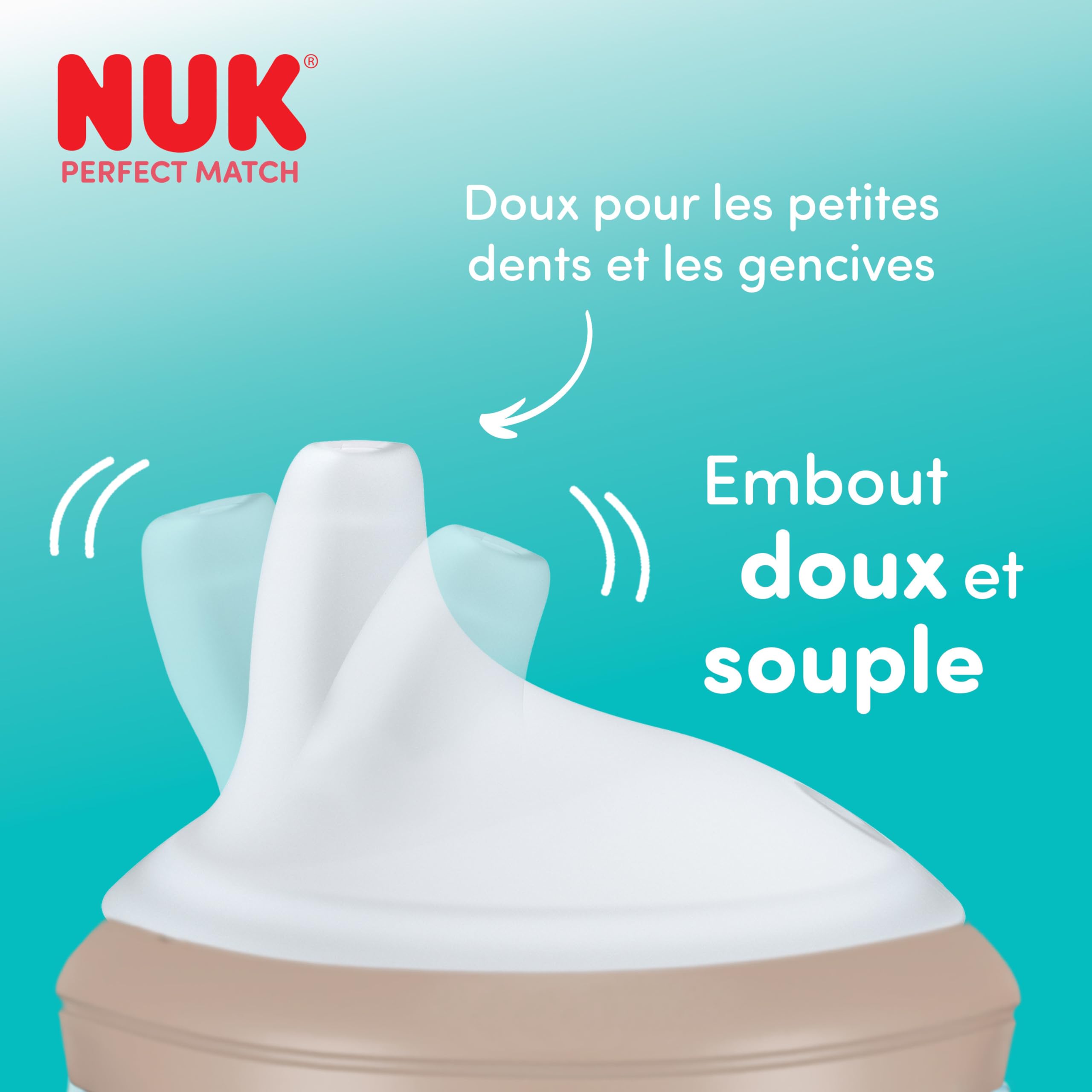 nuk-perfect-match-learner-becs-silicone-6-mois-et-lot-de-2 image 2