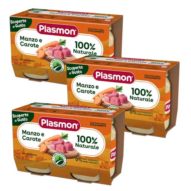 plasmon-scoperte-di-gusto-manzo-e-carote-omogeneizzato-3-x-2-x-120-g image 1