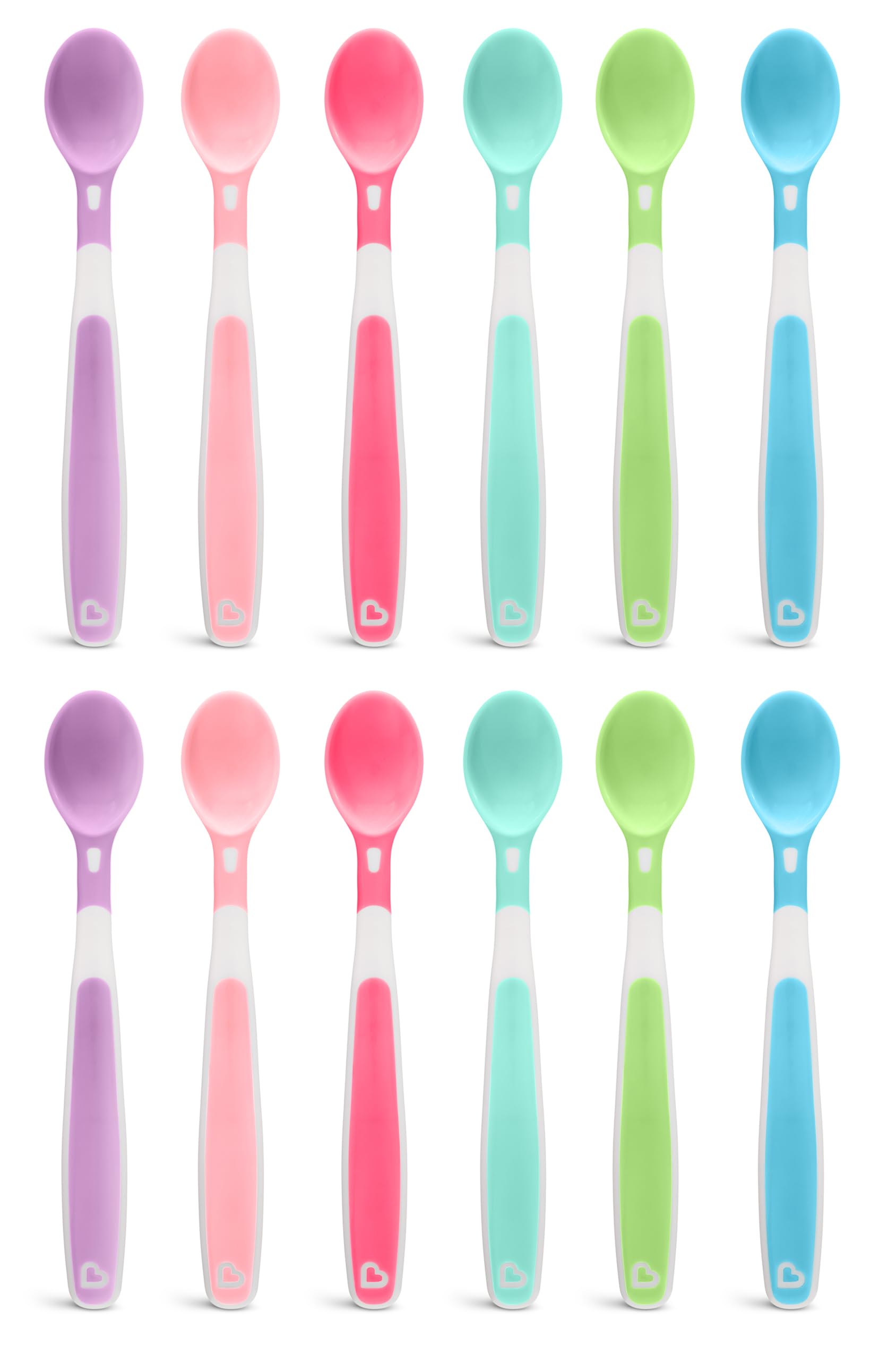 munchkin-lot-de-12-cuill-res-b-b-pointe-souple-4-mois-manches-ergonomiques-sans- image 1