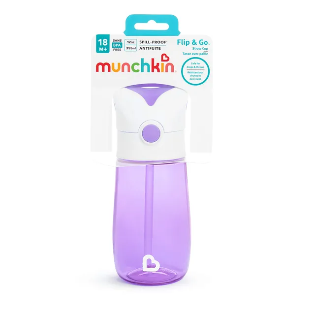 munchkin-flip-go-tasse-paille-tout-petit-355-ml-violet image 1