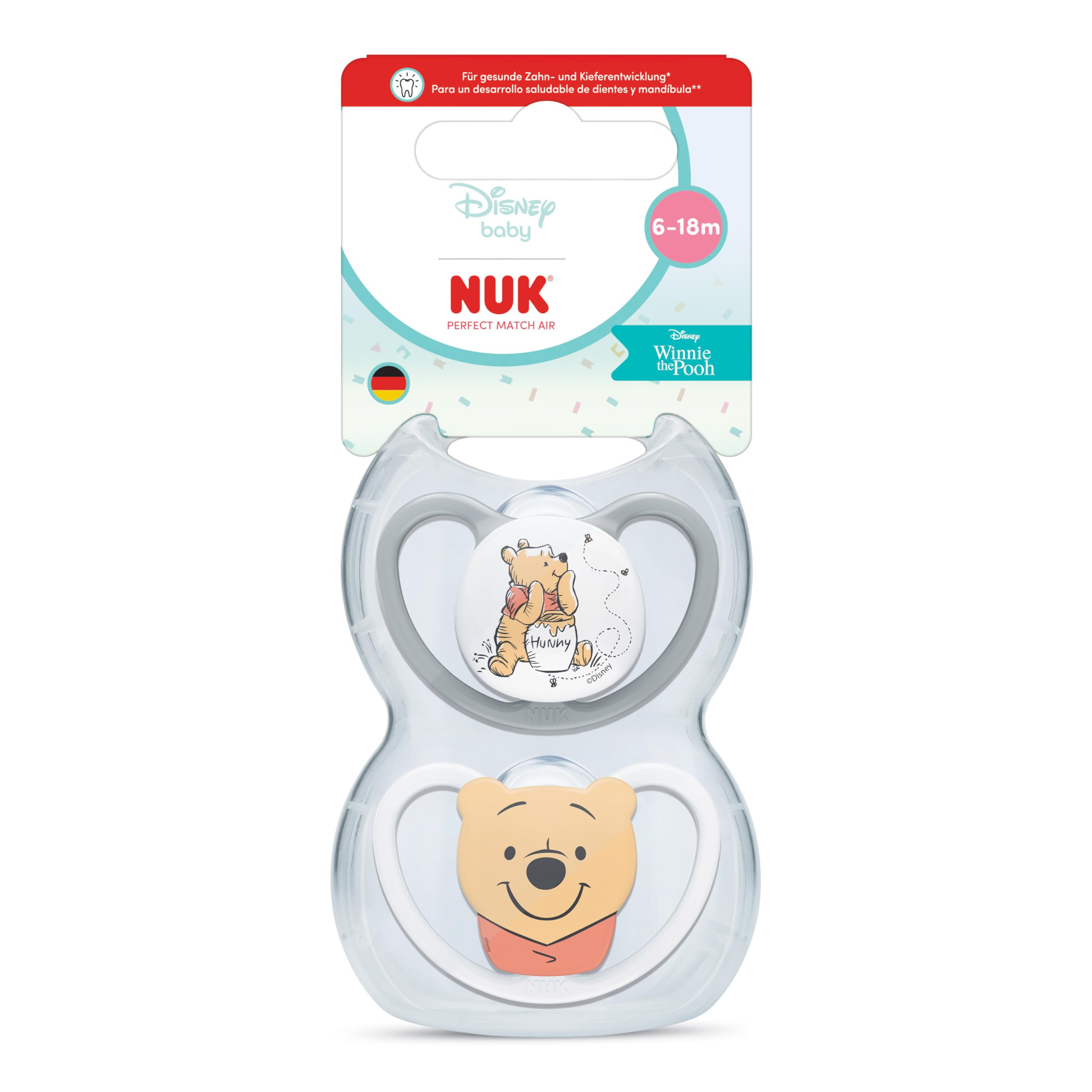nuk-perfect-match-air-disney-winnie-l-ourson-sucettes-6-18-mois-lot-de-2 image 1
